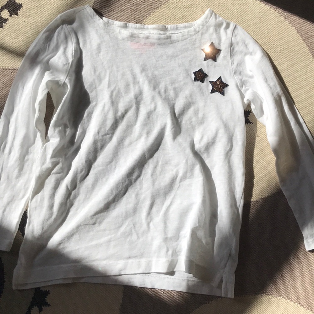 T shirt with sequin stars